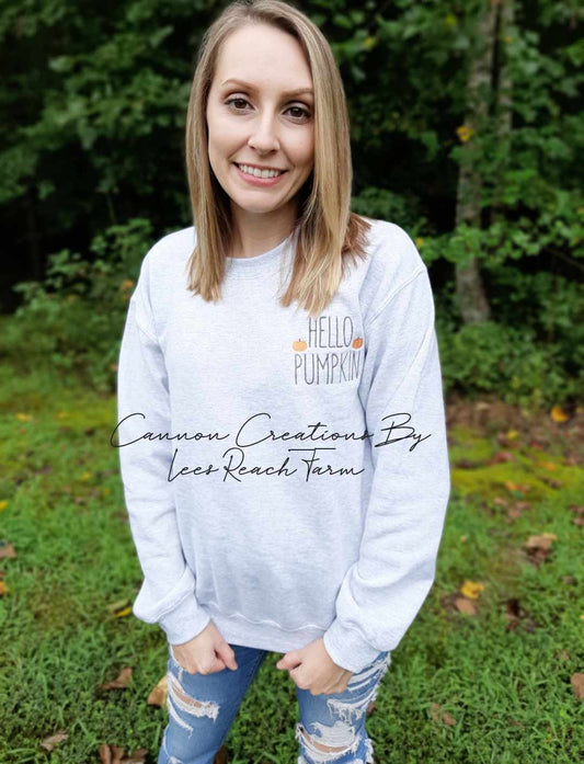 Hello Pumpkin Sweatshirt (Youth & adult sizes)