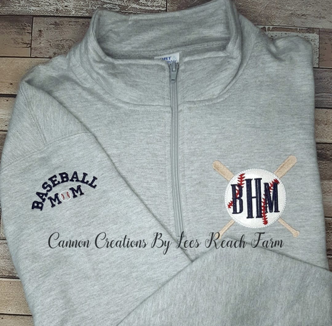 Glitter Baseball Pullover with one sleeve design