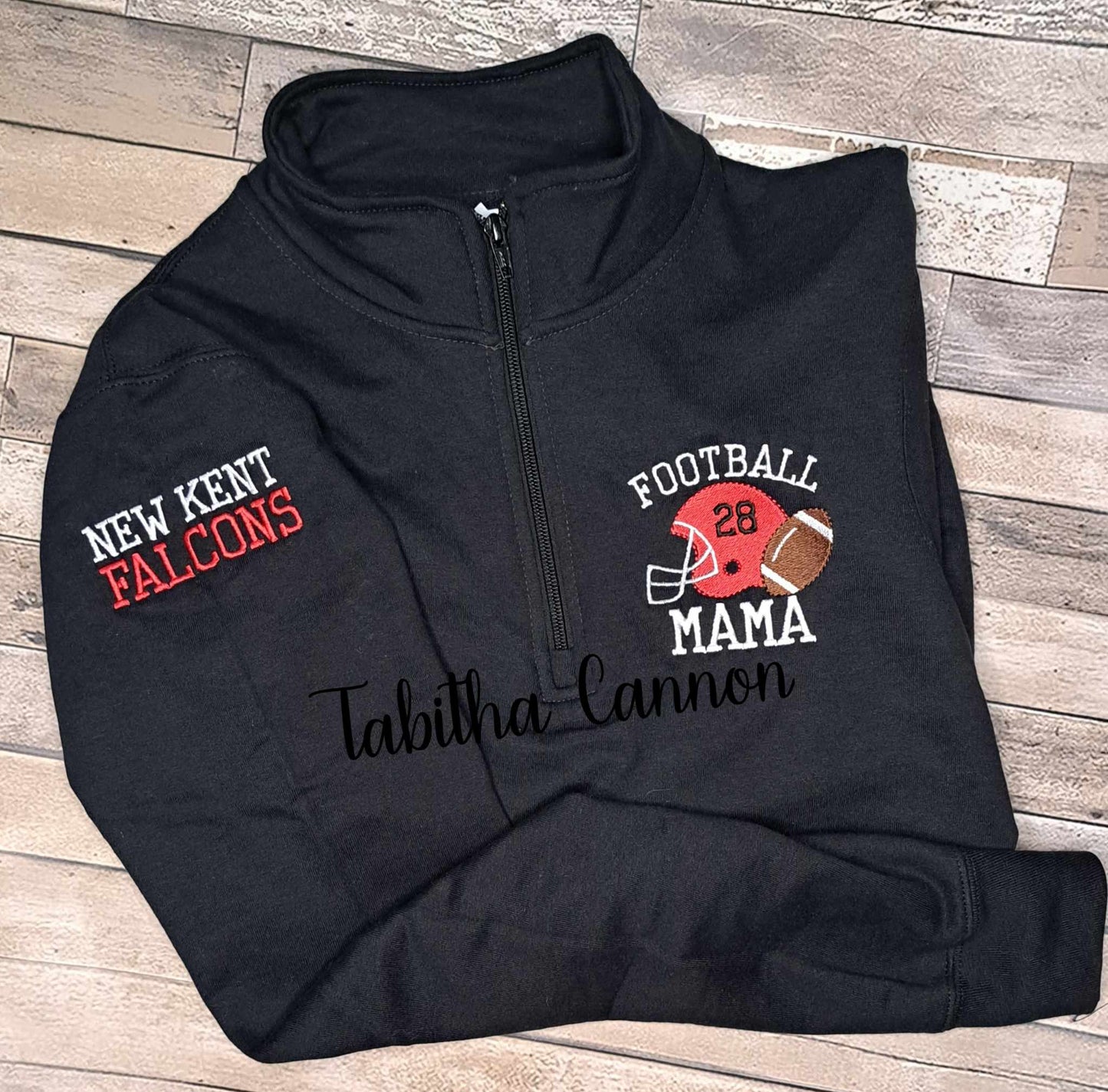 Falcons Football Pullover with one sleeve design