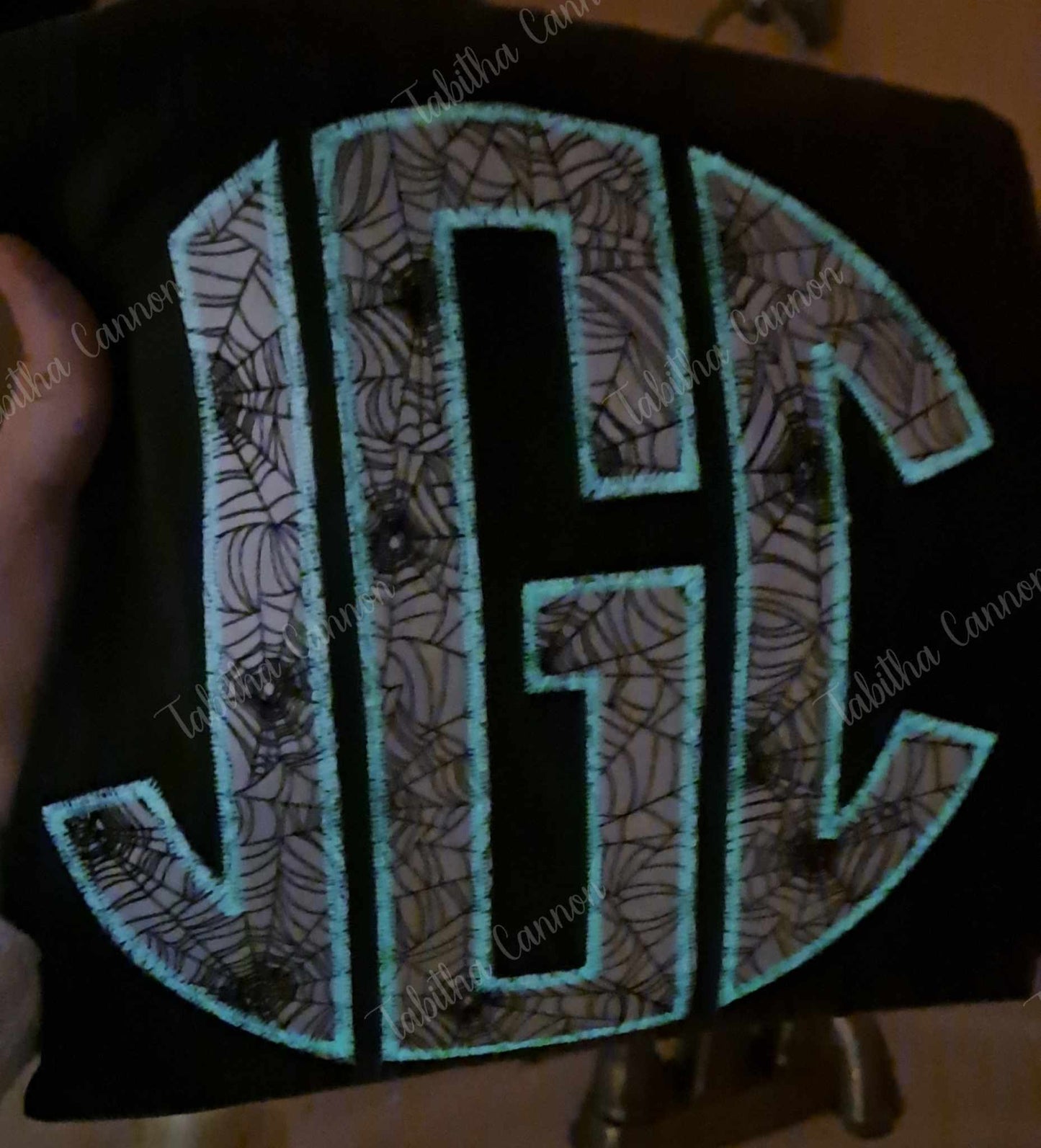 Youth & Adult Monogram Halloween Shirt (glow in the dark thread)