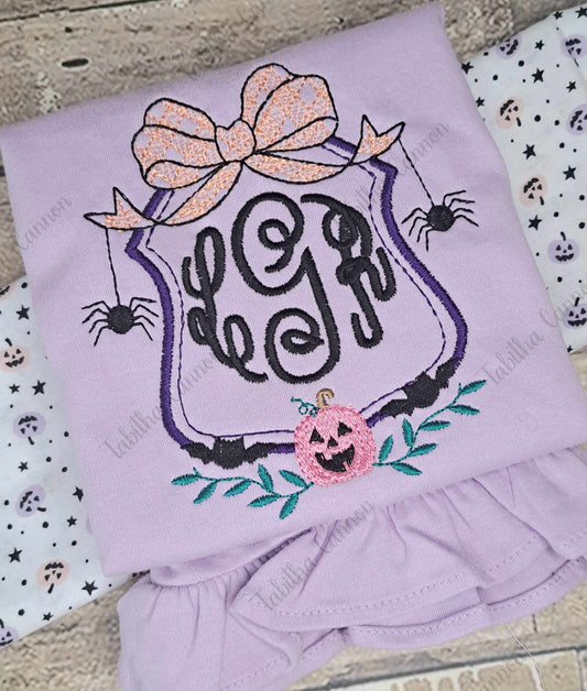 Halloween Monogram Crest Shirt