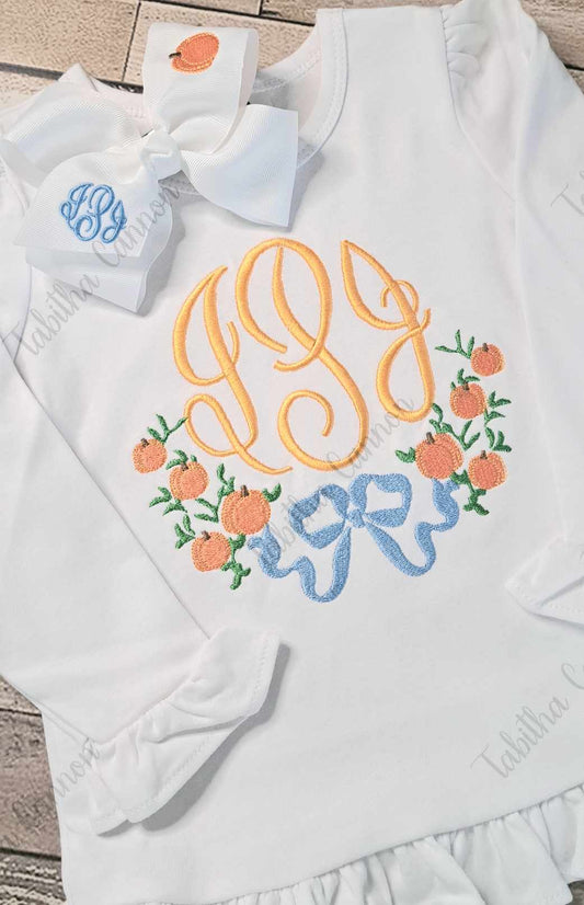 Pumpkin Monogram Frame Shirt