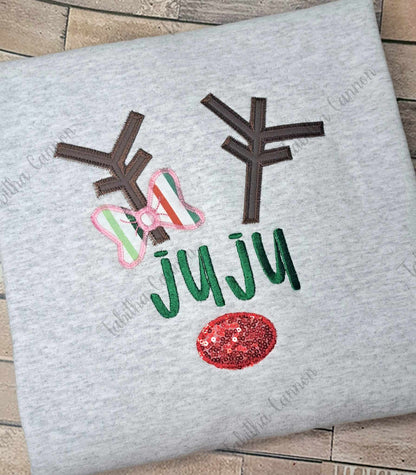 Reindeer Name Sweatshirt (Youth & adult sizes)