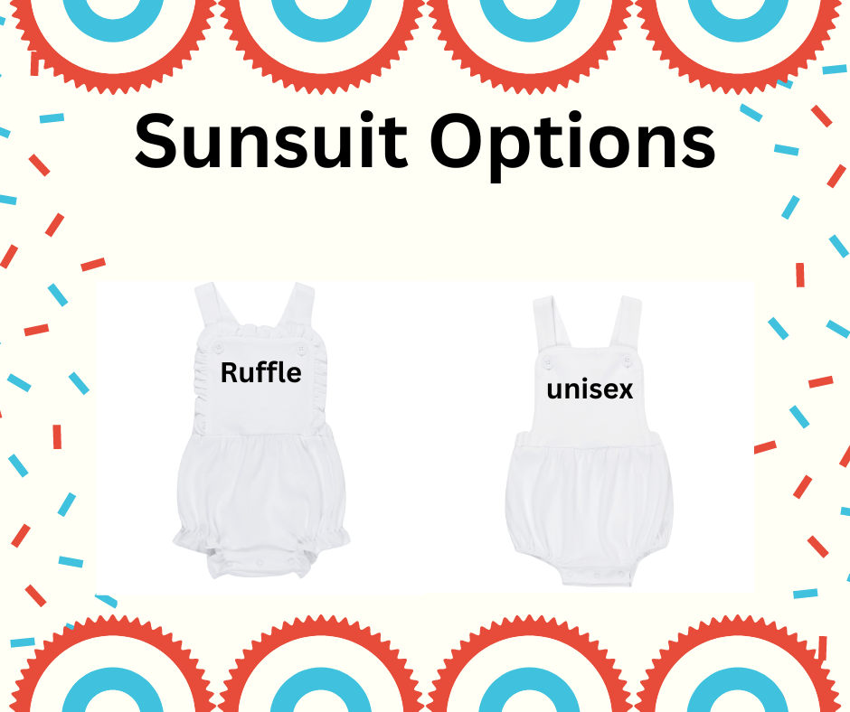 Pups with banner Sunsuit